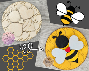 Honey Bee | Bee | Beehive | Summer Sign | DIY Craft Kits | Paint Party Supplies | Summer Crafts | #4087