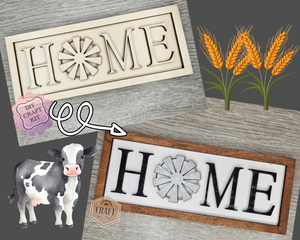 Farm Home Sign | Farm Decor | Farm Crafts | DIY Craft Kits | Paint Party Supplies | #2280