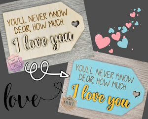 I love you tag | Crafts | DIY Craft Kits | Paint Party Supplies | #4136