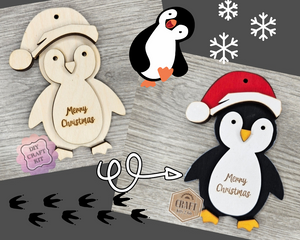 Penguin Ornament | DIY Christmas Ornament | Christmas Crafts | Holiday Craft Kits | Paint Party Supplies | #4153