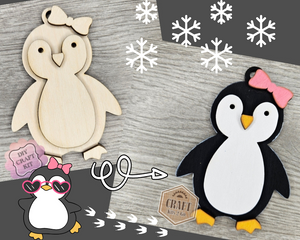 Penguin Ornament | DIY Christmas Ornament | Christmas Crafts | Holiday Craft Kits | Paint Party Supplies | #4101
