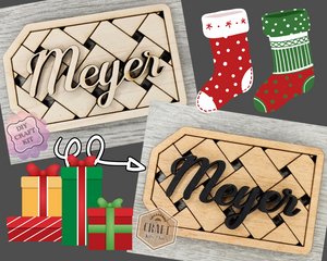 Custom Woven Tag | Christmas Crafts | Holiday Activities | DIY Craft Kits | Paint Party Supplies | #4155