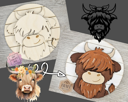 Highland Cow Sign | #4181