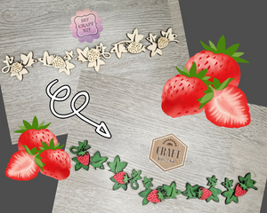 Strawberry Bunting | Strawberry Decor | Summer Crafts | Summertime | DIY Craft Kits | Paint Party Supplies | #2769