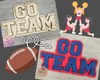 Go Team | Cheer | Football Season | Football Sign | Game Day | Game Day | Sports | DIY Craft Kits | Paint Party Supplies | #2741