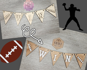 Football Bunting | Football Season | Football Sign | Game Day | Game Day | Sports | DIY Craft Kits | Paint Party Supplies | #2743