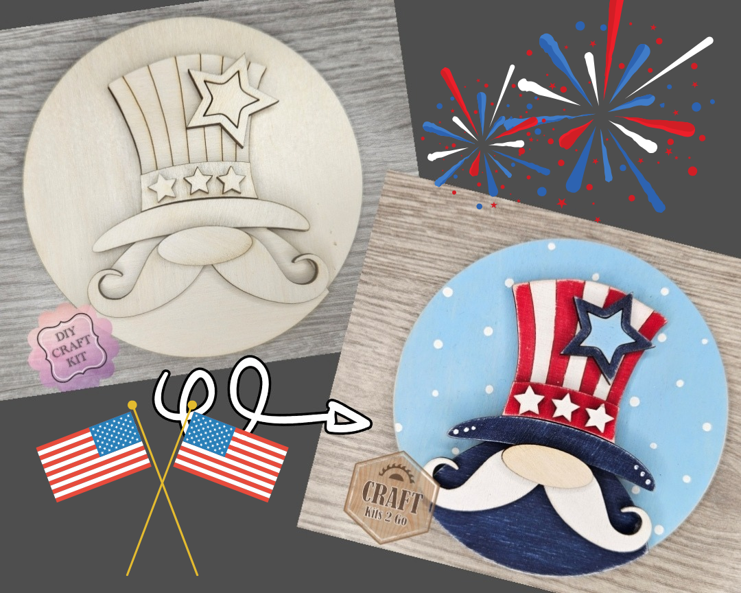4th of July Gnome Round | #4228