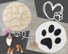 Dog Paw | Dog Welcome Sign | Pets | Dog House Sign | Crafts | DIY Craft Kits | Paint Party Supplies | #4260