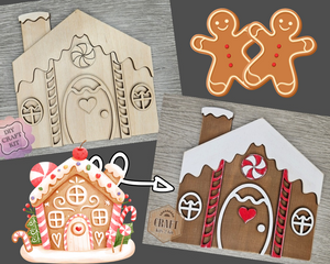 Gingerbread House | Christmas Crafts | Holiday Activities | Christmas Décor | DIY Craft Kits | Paint Party Supplies | #4283