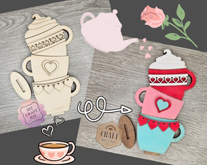 Valentine Mugs | Valentine's Day Crafts | Heart | Valentine Sign | DIY Craft Kit | Paint Party Supplies | #4293