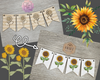 Sunflower Bunting | Banner | Summer Crafts | Summertime DIY Craft Kits | Paint Party Supplies | #4287