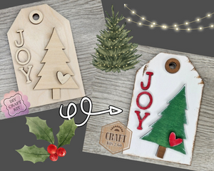 Joy Christmas Tree Tag | Christmas Decor | Christmas Crafts | Holiday Activities |  DIY Craft Kits | Paint Party Supplies | #4252