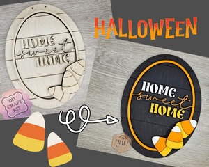 Home Sweet Home | Halloween Decor | Halloween Crafts | DIY Craft Kits | Paint Party Supplies | #4410