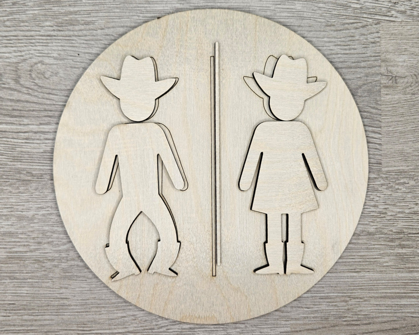 Cowboy Bathroom Sign | #4351