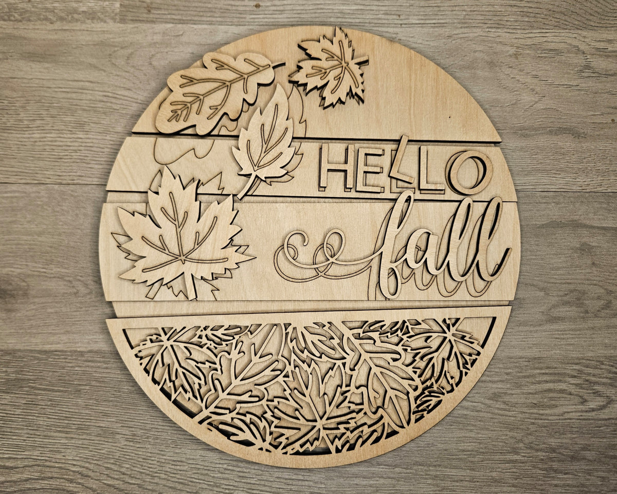 Fall Kit Sign Hello Fall Sign | #4338 – Craft Kits 2 Go