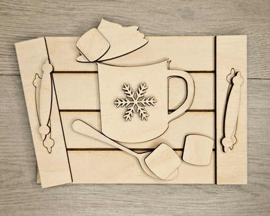 Winter Hot Cocoa Tray | #4741
