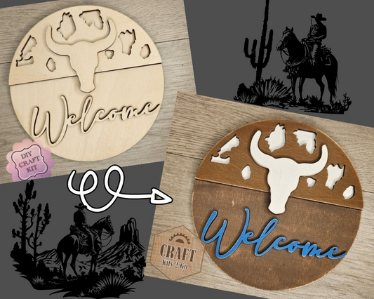 Western Welcome Sign | #4670