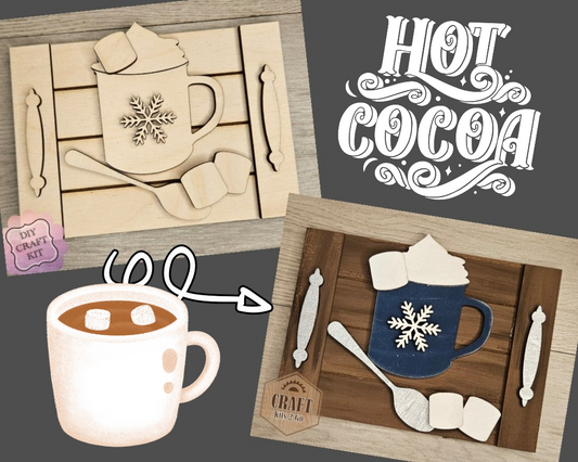 Winter Hot Cocoa Tray | #4741