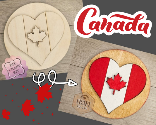 Canada Heart Flag | #4736