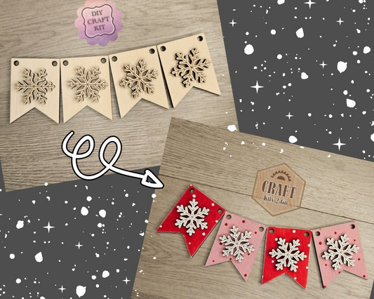 Snowflake Winter Bunting | #4746