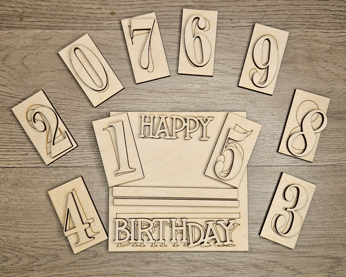 Happy Birthday Interchangeable Number Sign | #2753