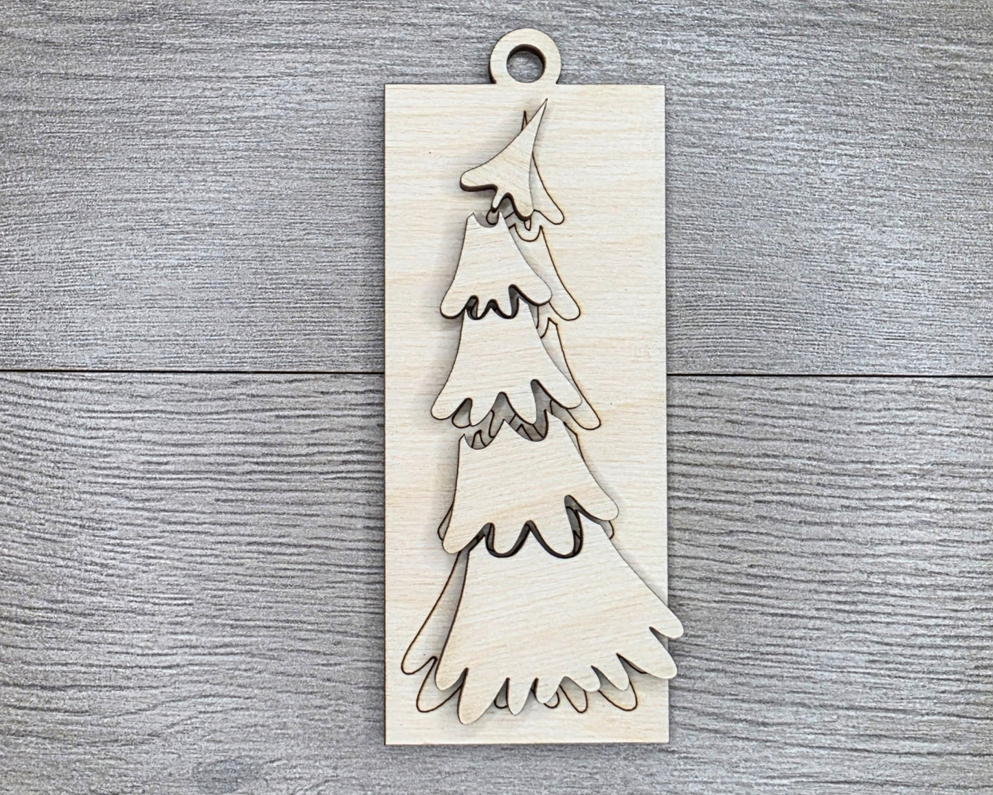 Rustic Christmas Tree Ornament | #2580