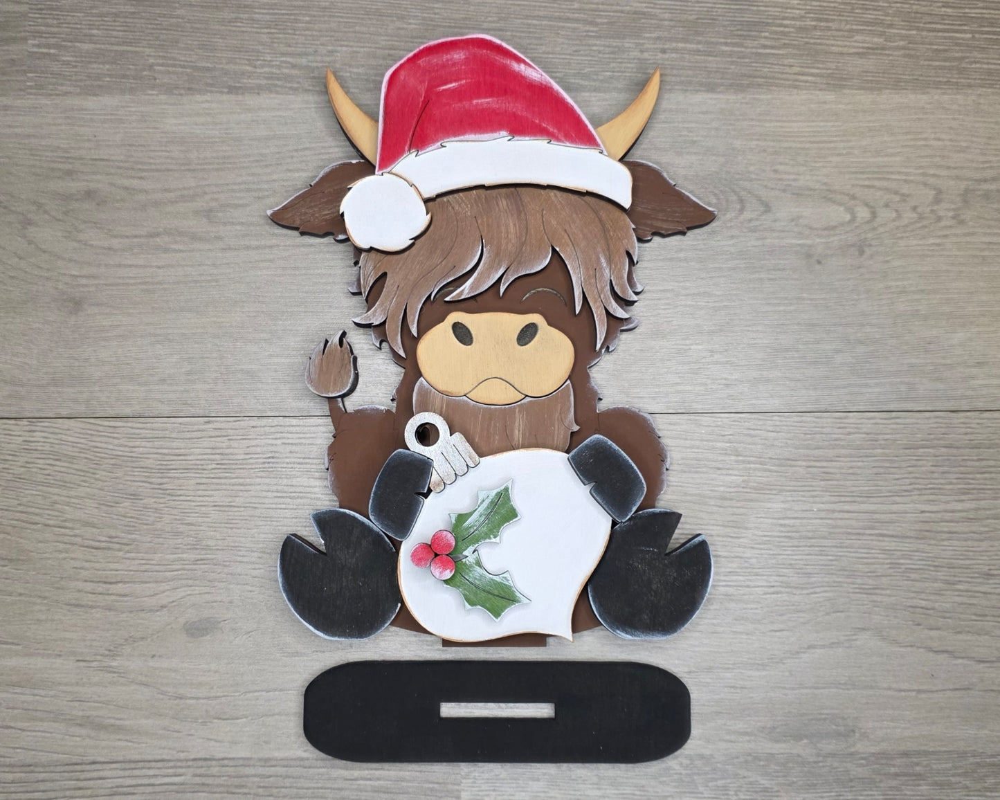 Highland Cow Christmas Shelf Sitter | #5096