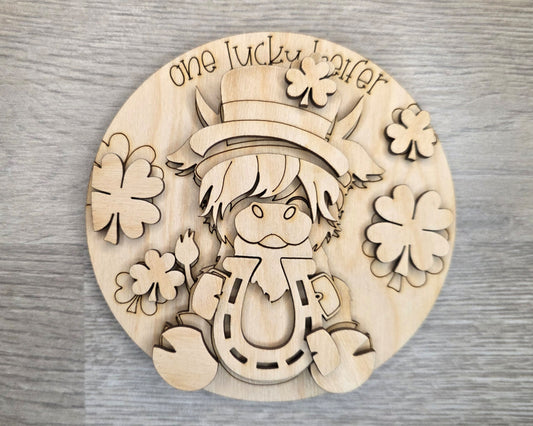 St. Patrick's Day Highland Cow | #3512