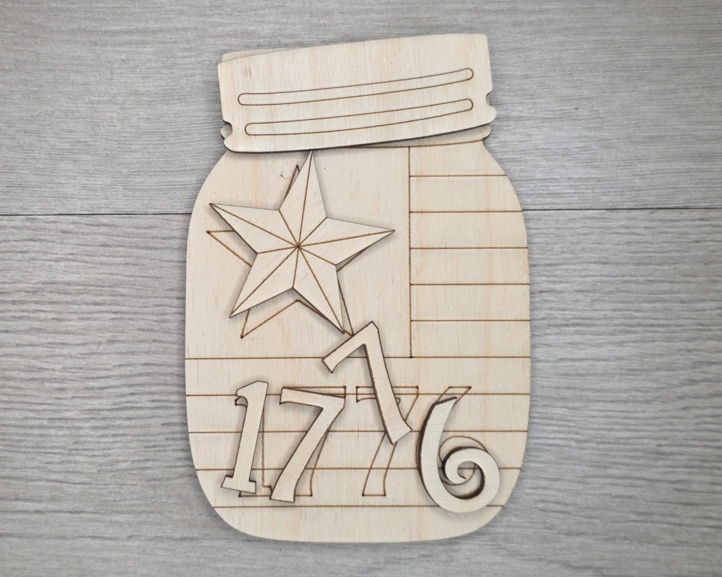 1776 Patriotic Mason Jar | #3075