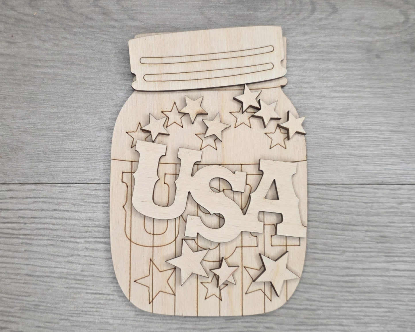USA Patriotic Mason Jar | #3074