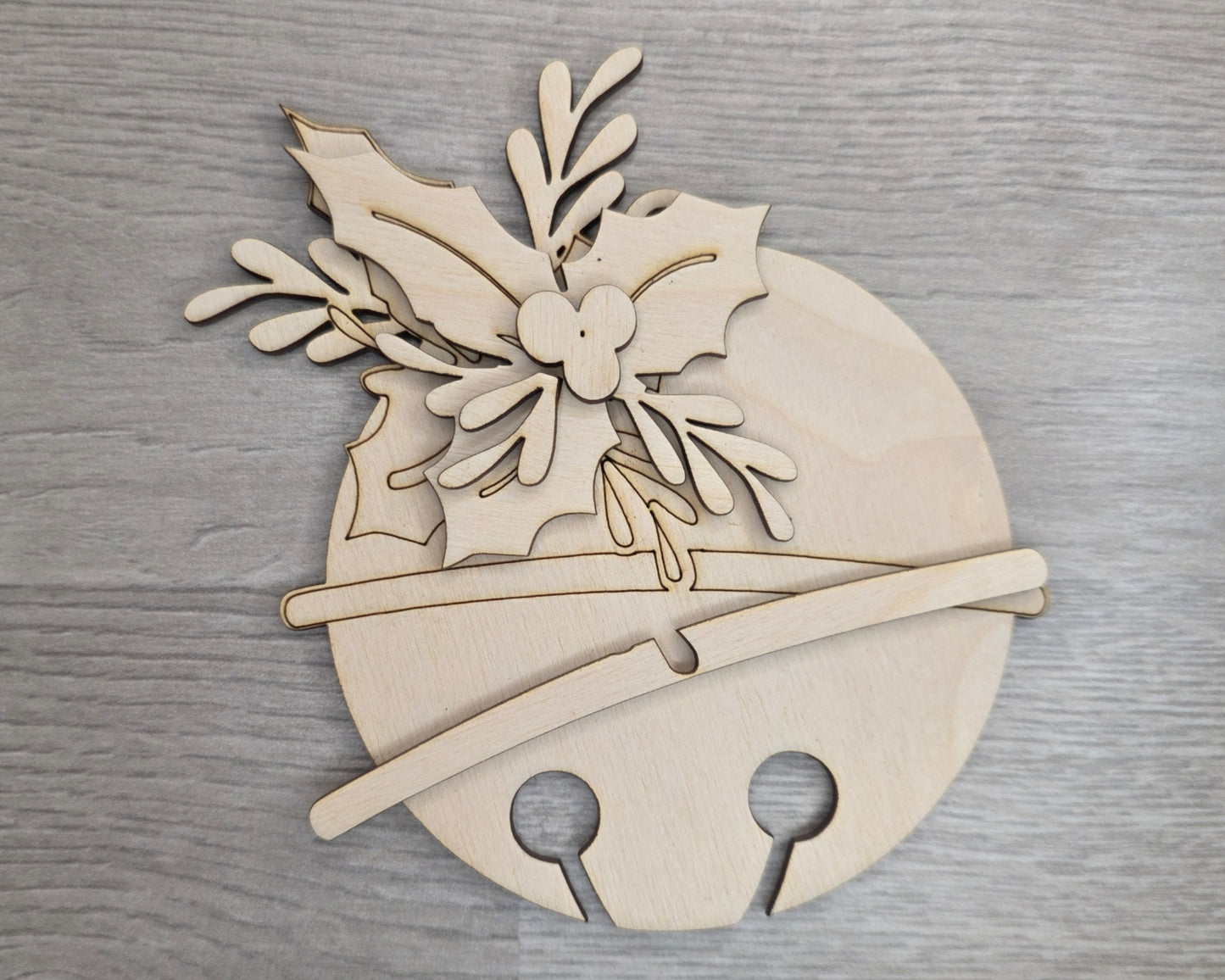 Holly Leaf Bell Ornament | #2992
