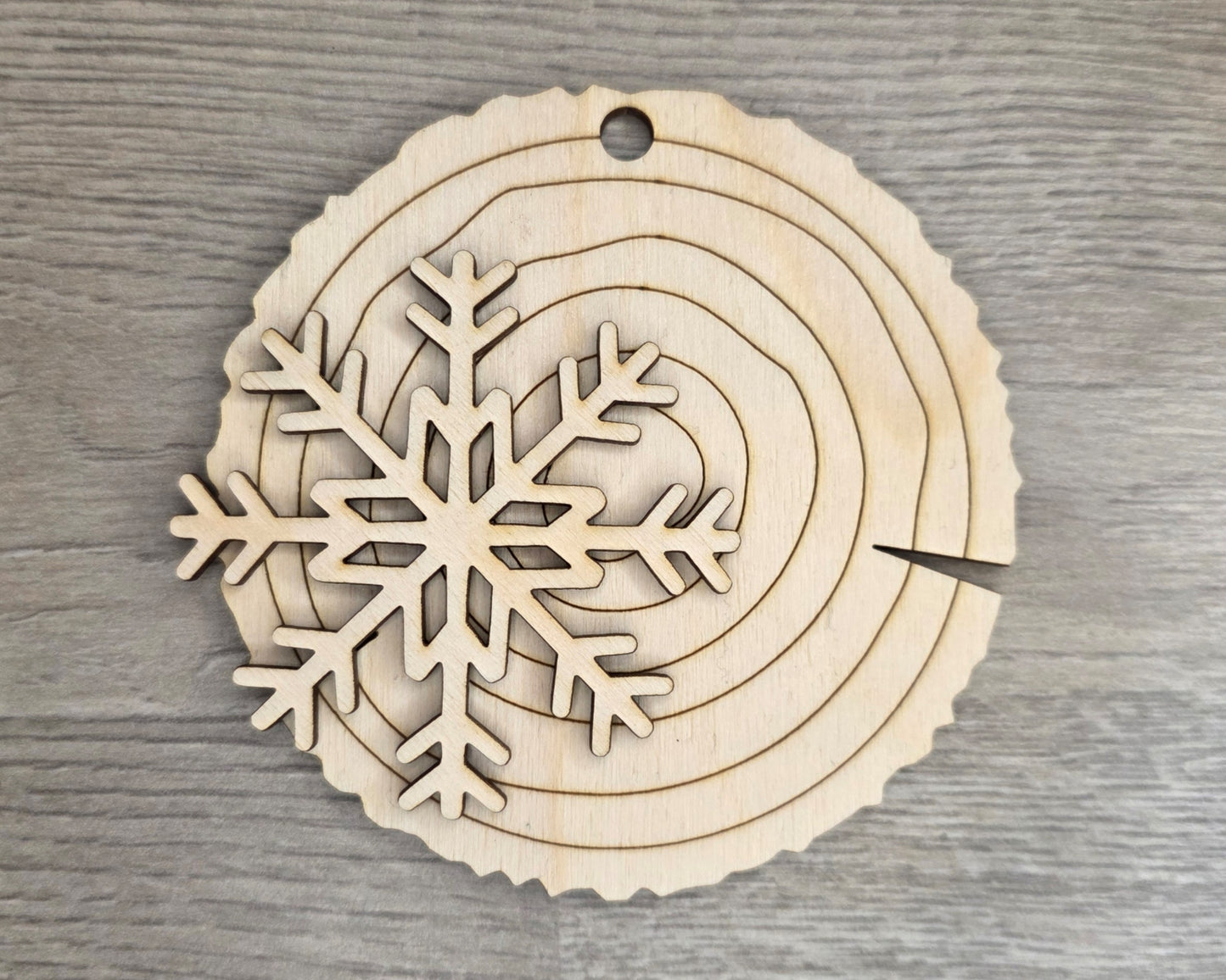 Snowflake Wood slice Ornament | #2988