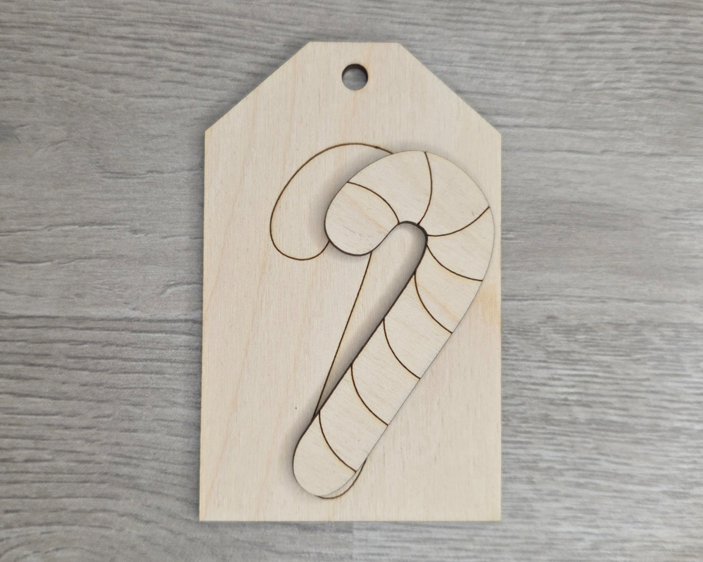 Candy Cane Tag Ornament | #2997