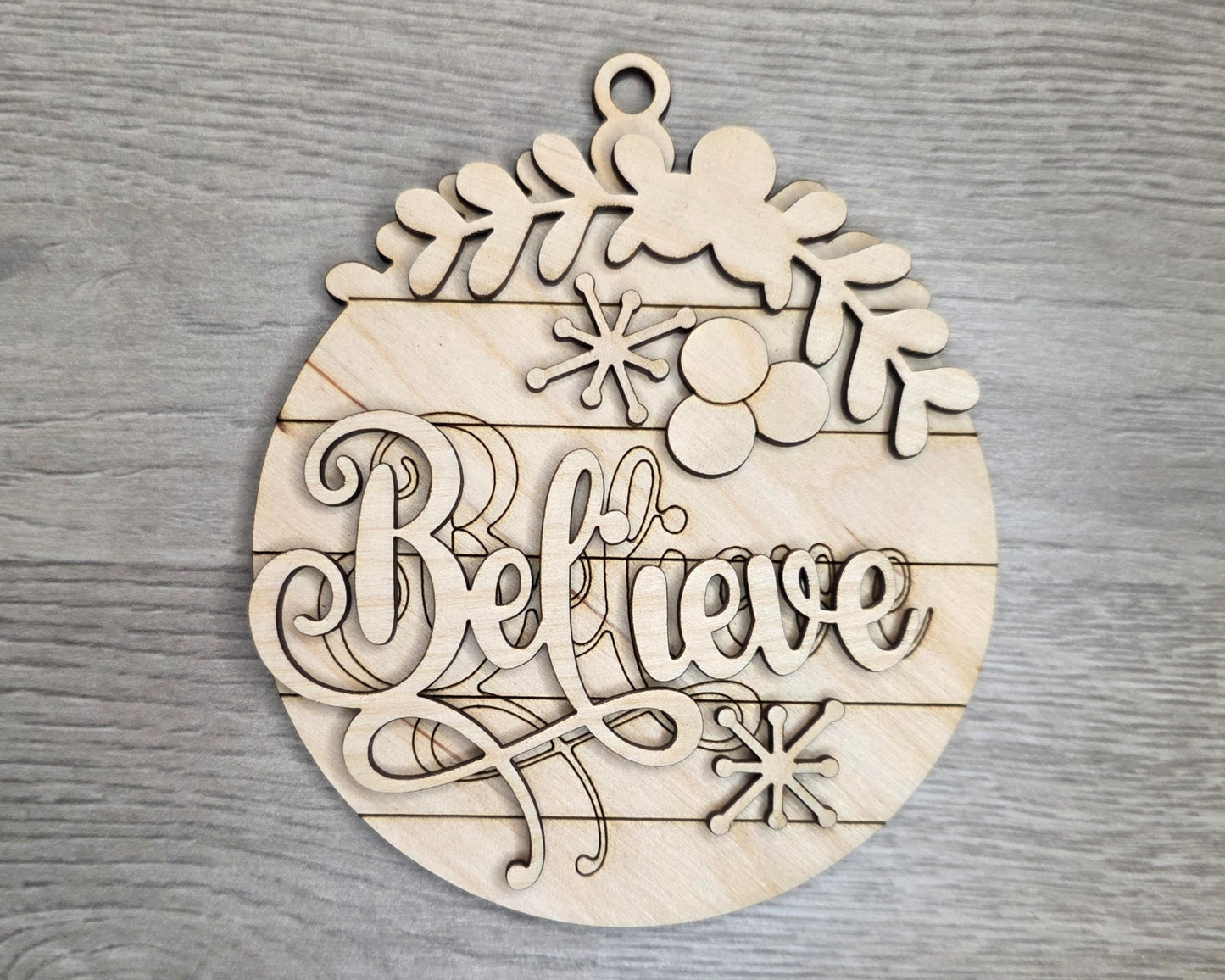 Believe Christmas Ornament  | #5325