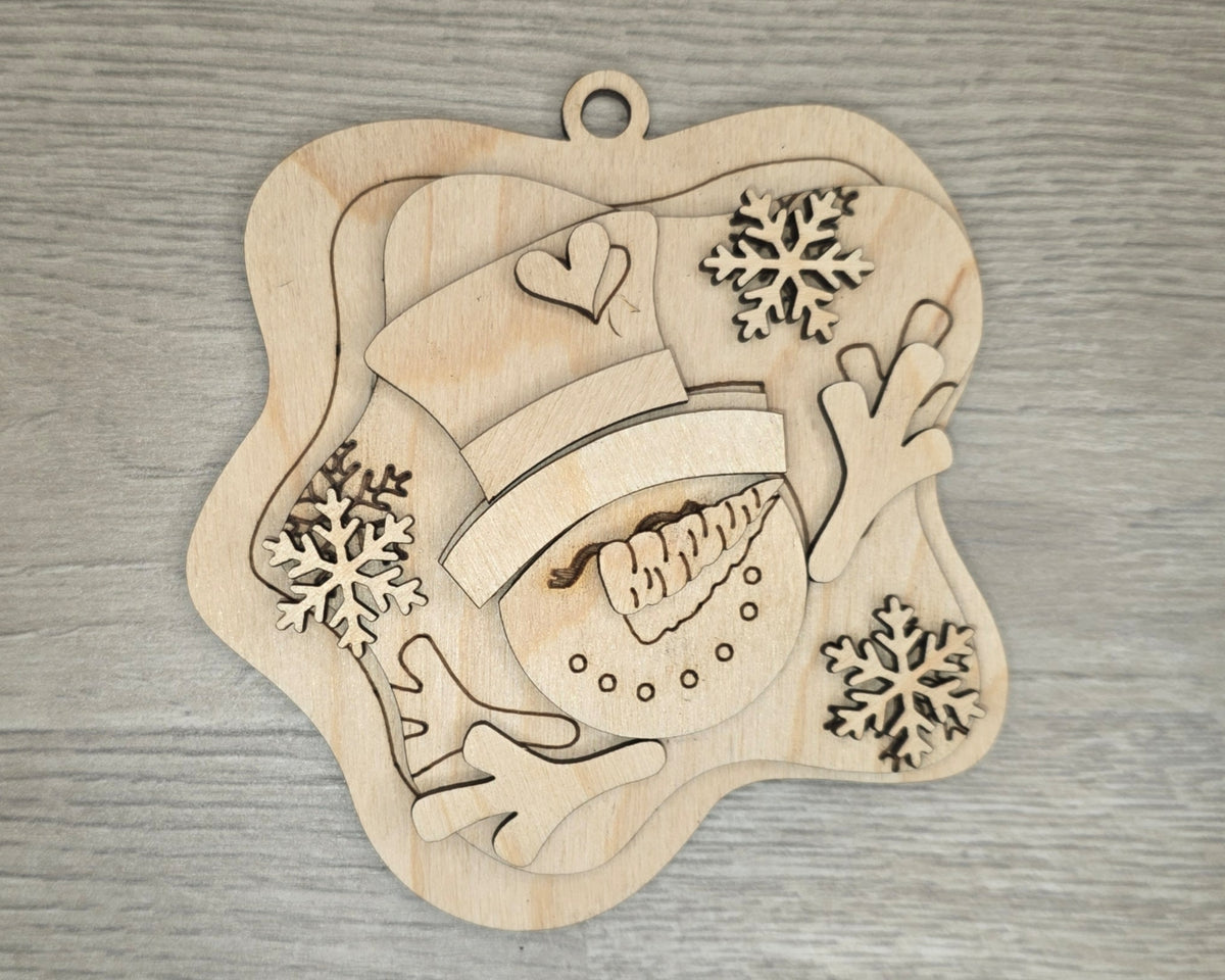 Melted Snowman Ornament | #3508