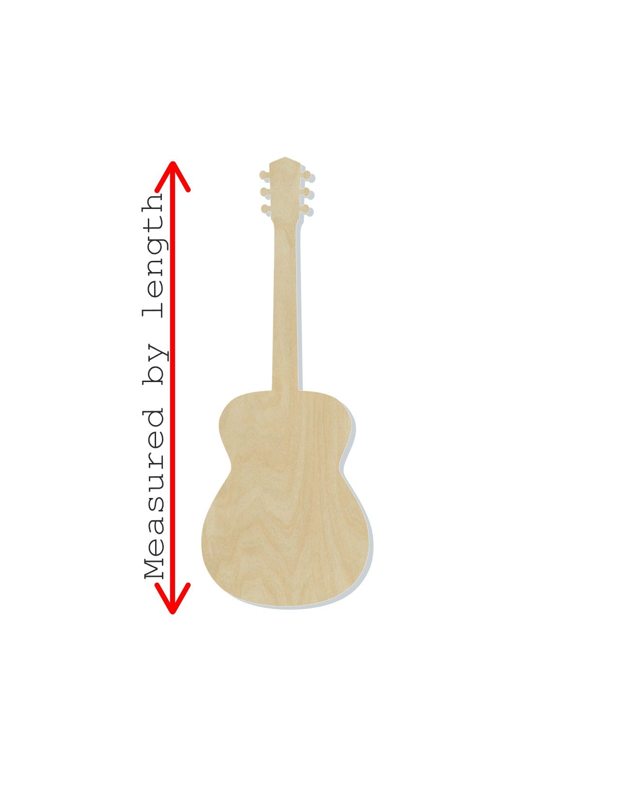Acoustic Guitar Blank Music Music Class Band #1115 - Multiple Sizes Available - Unfinished Wood Cutout Shapes
