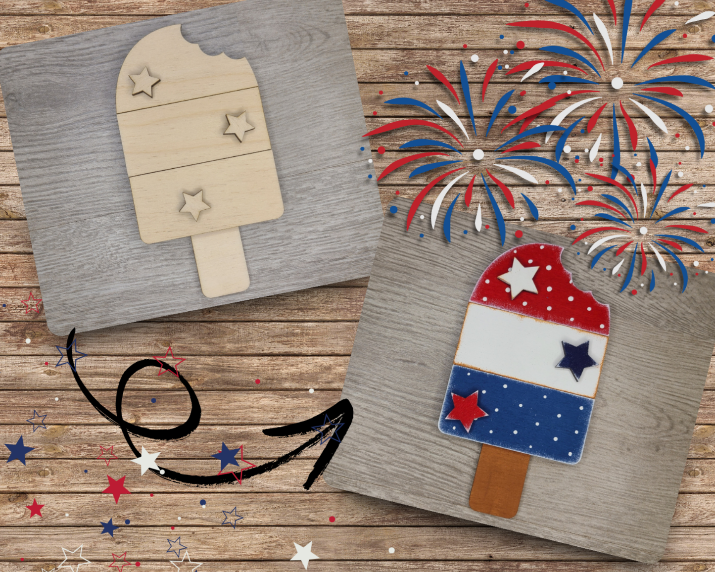 4th of July Decor Popsicle | #3685