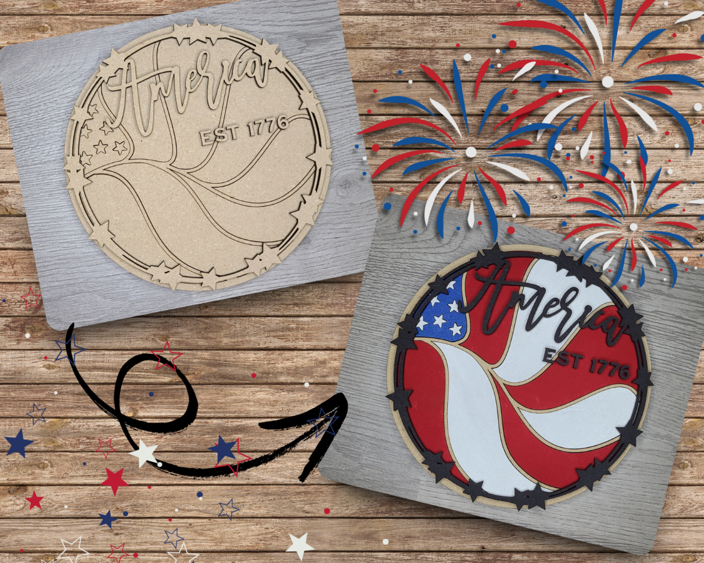 Patriotic Welcome Sign | #2884