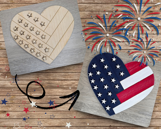 America Heart Flag | #3309