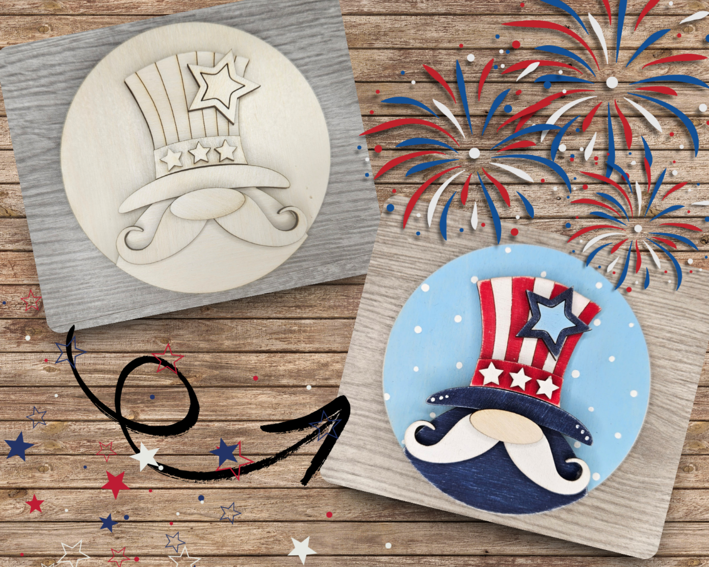 4th of July Gnome Round | #4228