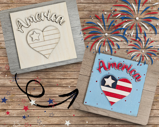 America Heart Flag | #4901