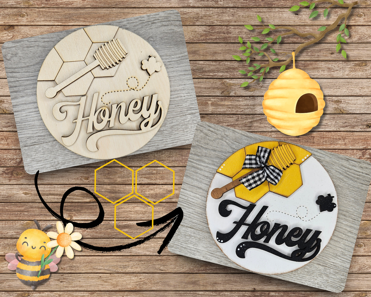 Honey Bee Sign | #4309