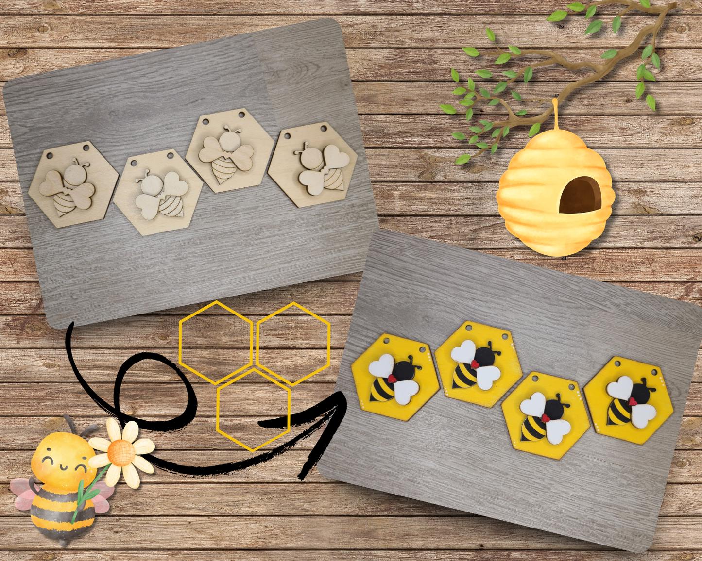 Bee Bunting | #3516