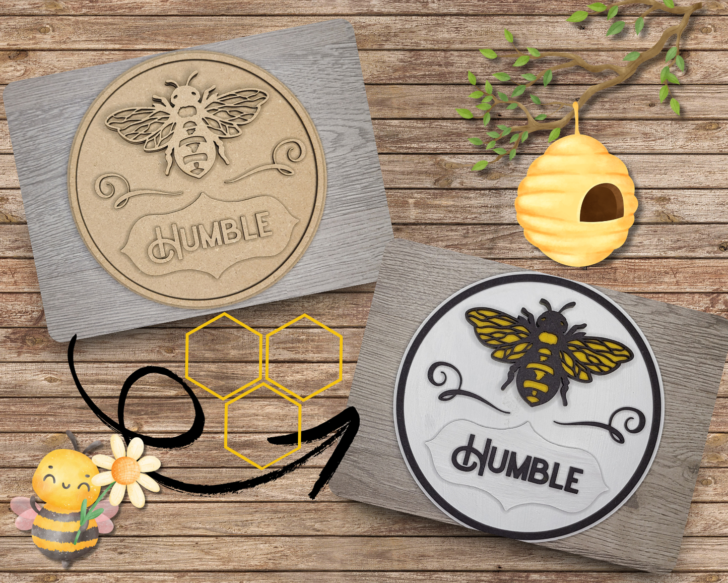 Bee Humble Sign | #3124