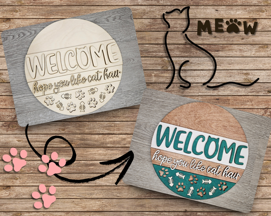 Cat Welcome Sign | #4069