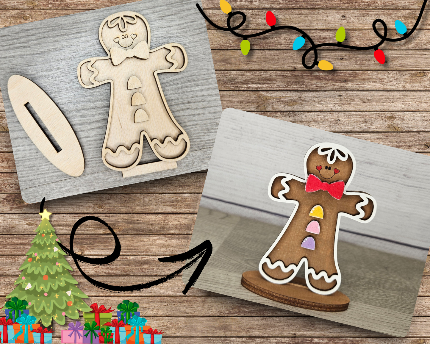 Gingerbread Boy Shelf Sitter | #4280