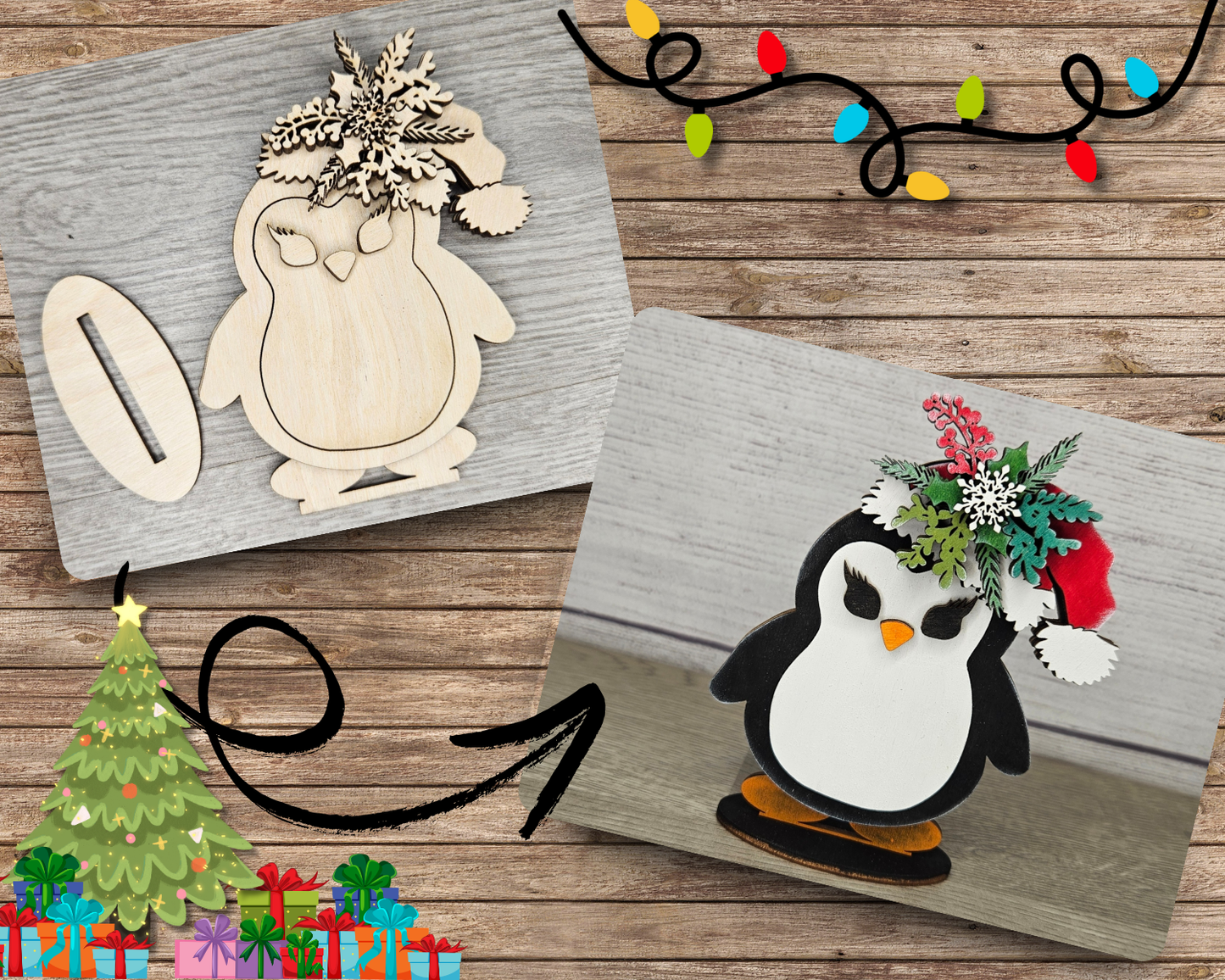 Christmas Penguin Shelf Sitter | #4367