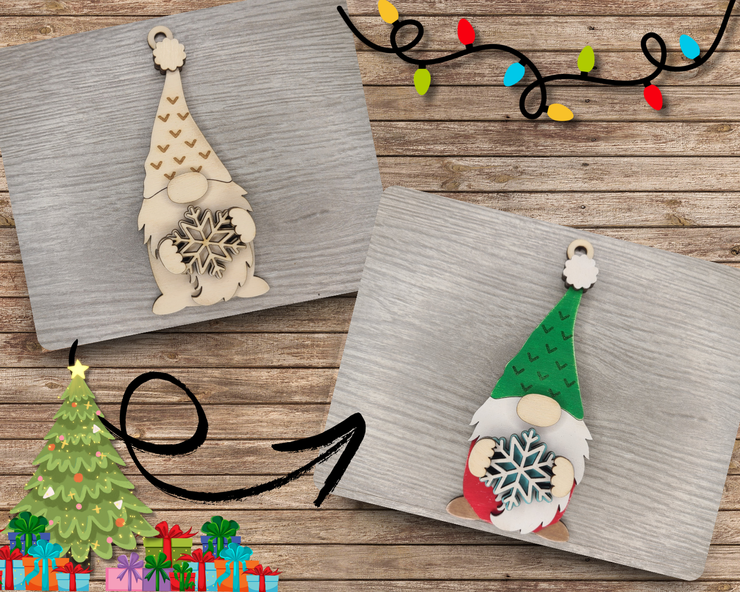 Christmas Gnome Ornament | #3838