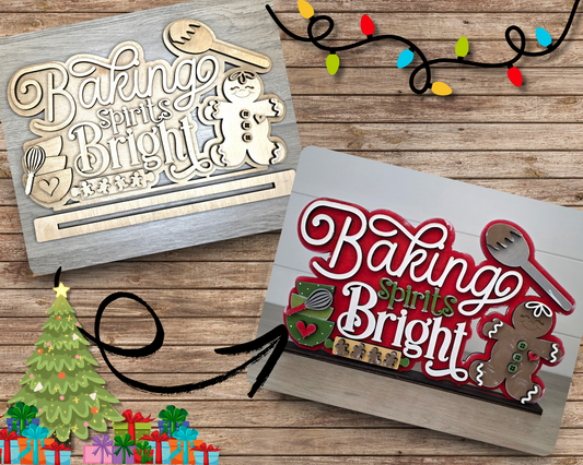 Baking Spirits Bright Christmas Shelf Sitter | #4687
