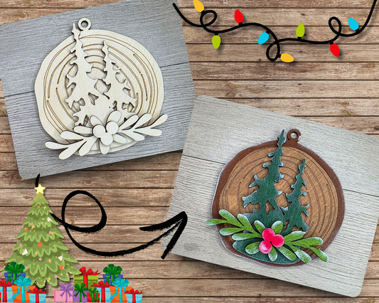 Christmas Winter Trees Ornament | #5042